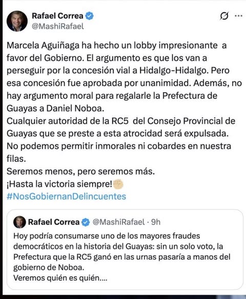 “MARCELA AGUIÑAGA SOBRE LOS RECLAMOS DEL EXPRESIDENTE PRÓFUGO”